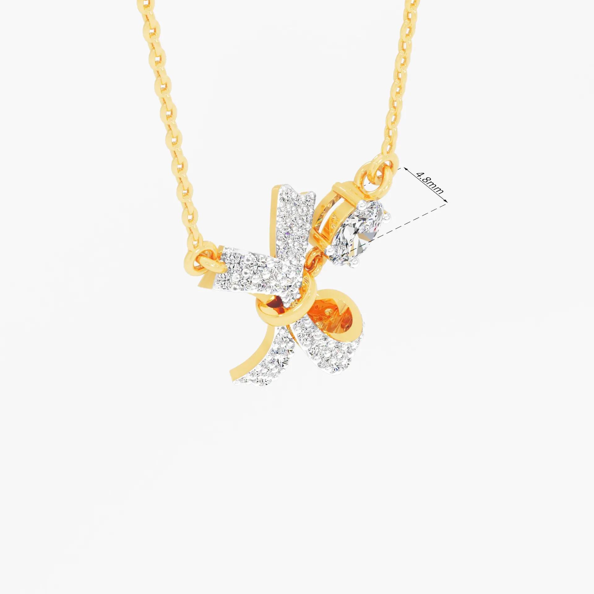 Oval Knotted Diamond Pendant - product media