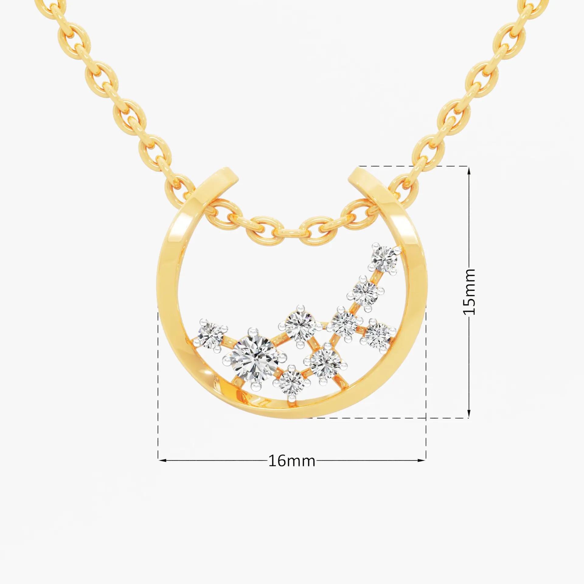 Stars constellation Diamond Pendant - product media