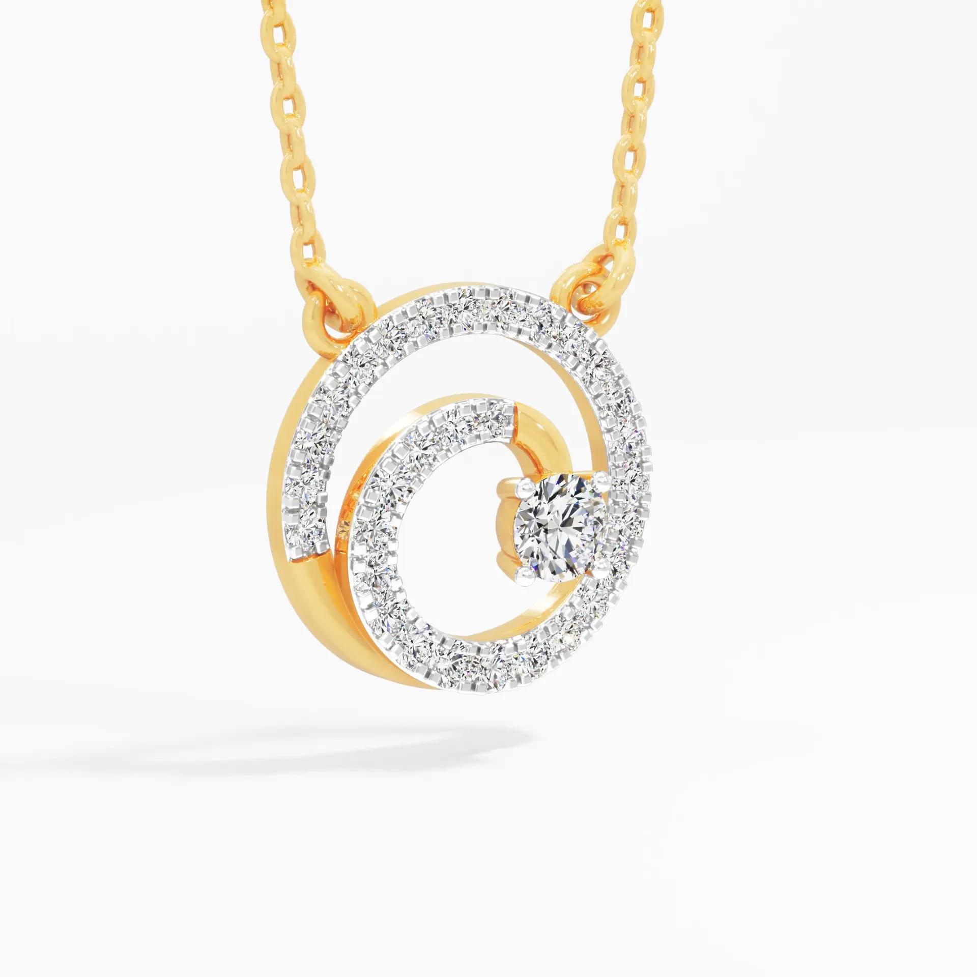 Galaxy Spiral Diamond Pendant - product media