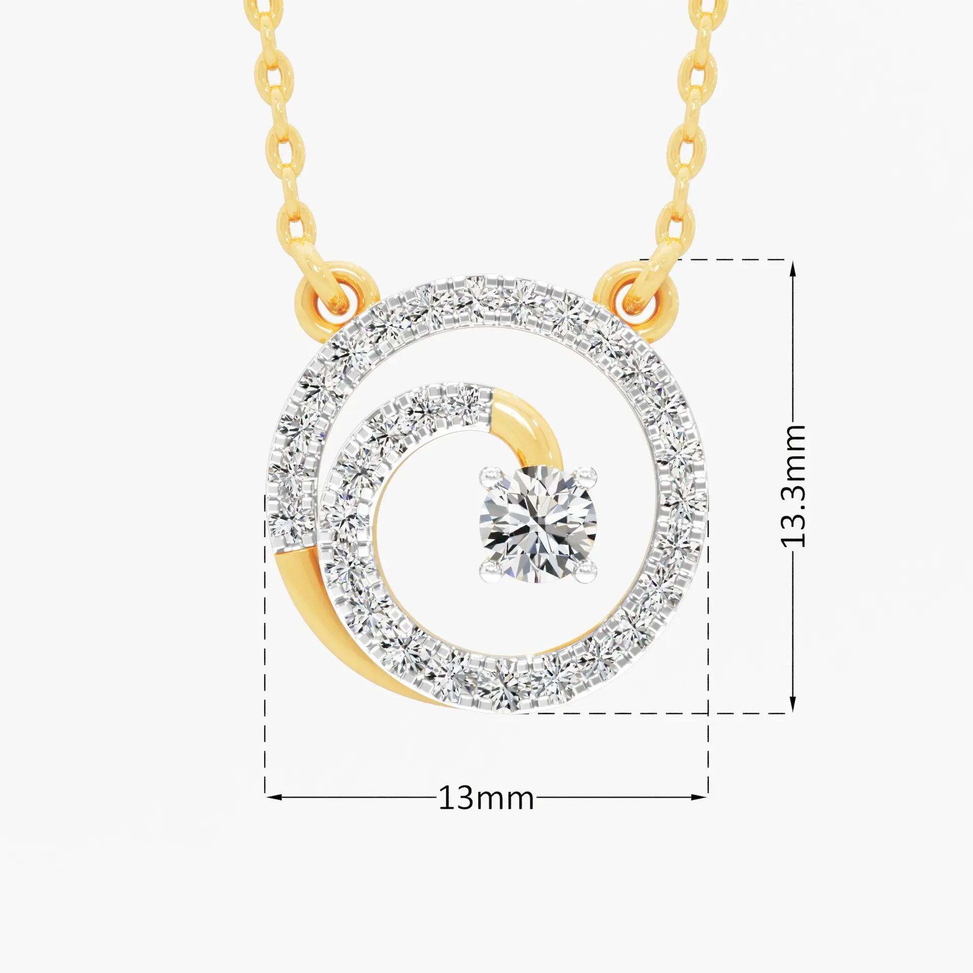Galaxy Spiral Diamond Pendant - product media