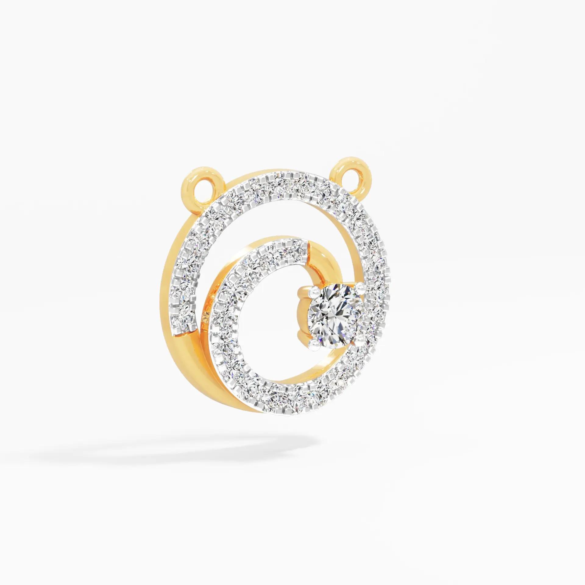 Galaxy Spiral Diamond Pendant - product media